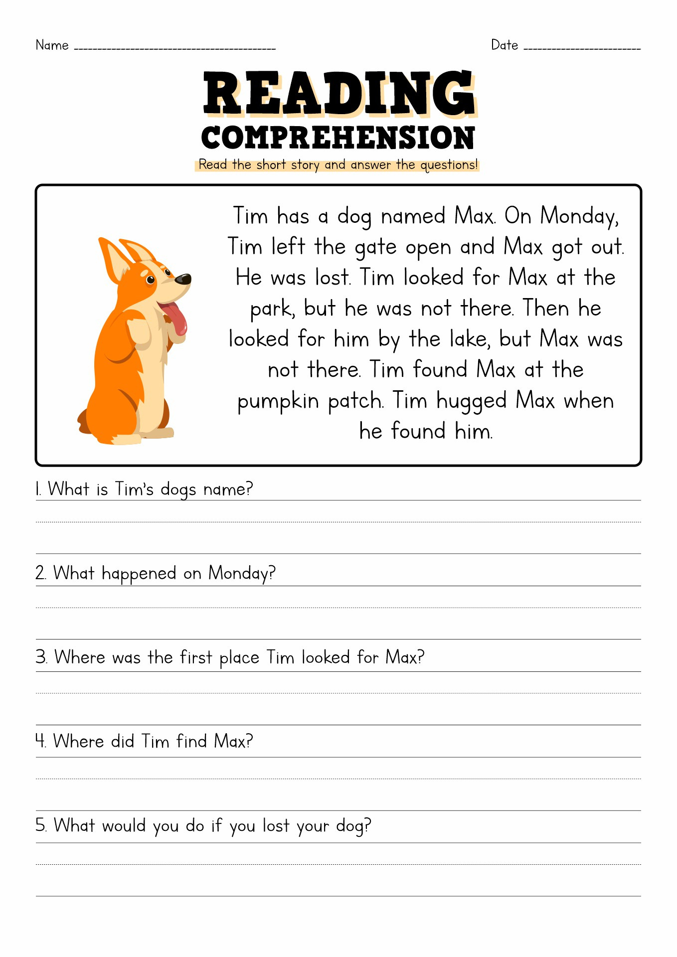 13 Short Story Reading Comprehension Worksheets - Free Pdf At throughout Free Printable Short Stories For Grade 3