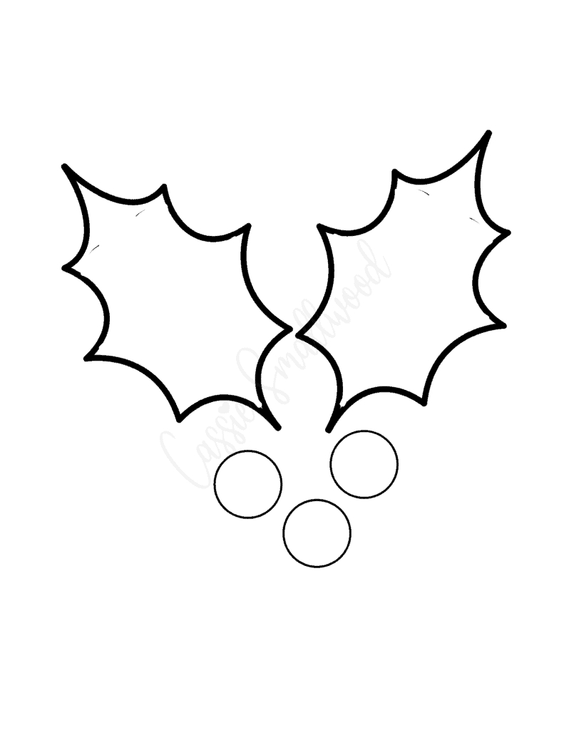 14 Holly Leaf Templates - Cassie Smallwood pertaining to Christmas Holly Template Printable