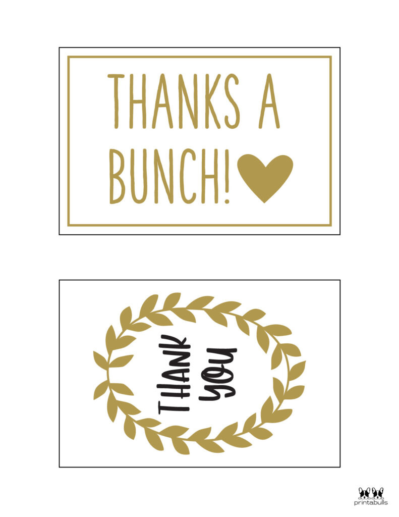 150+ Printable Thank You Cards - Free | Printabulls for Multiple Thank You Cards Printable