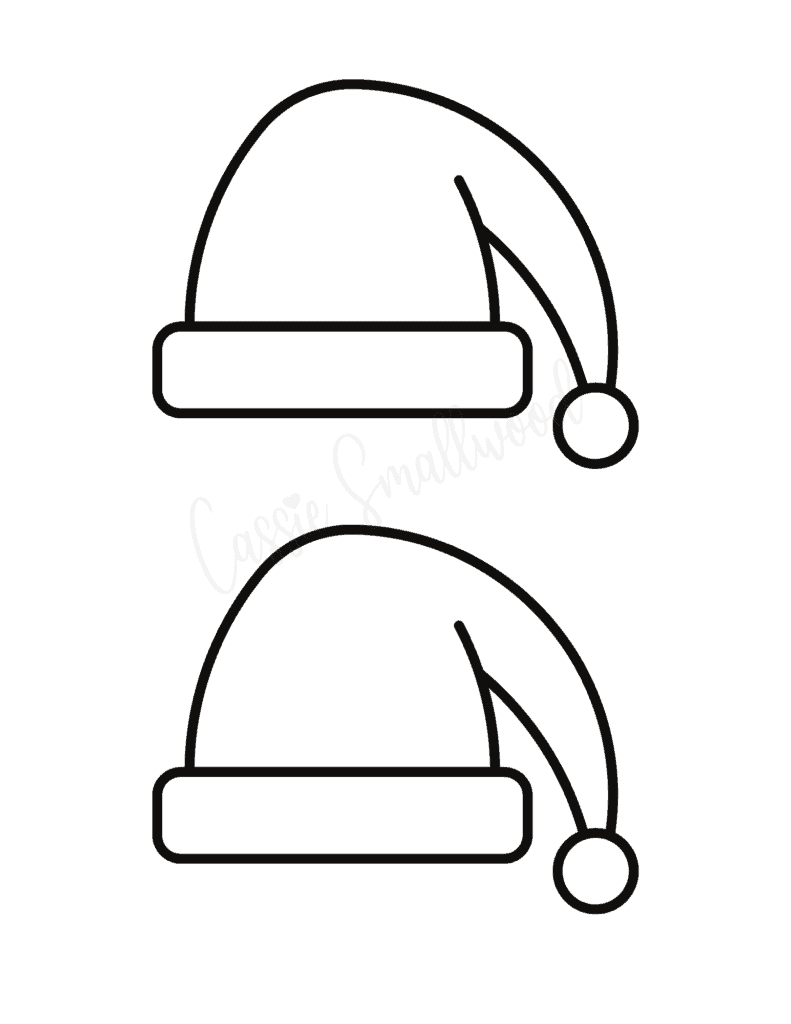 17 Cute Winter Hat Templates And Coloring Pages - Cassie Smallwood within Santa Hat Template Printable Free