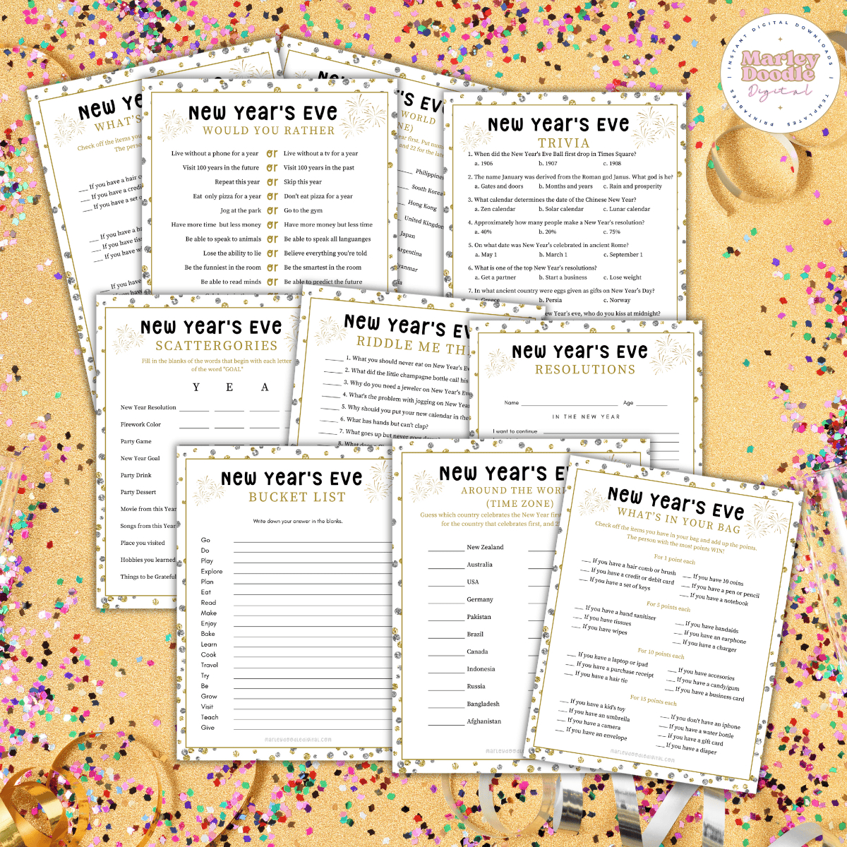 17+ New Year&amp;#039;S Eve Party Games You Have To Try! (Free Printables throughout Printable New Year&amp;amp;#039;s Games