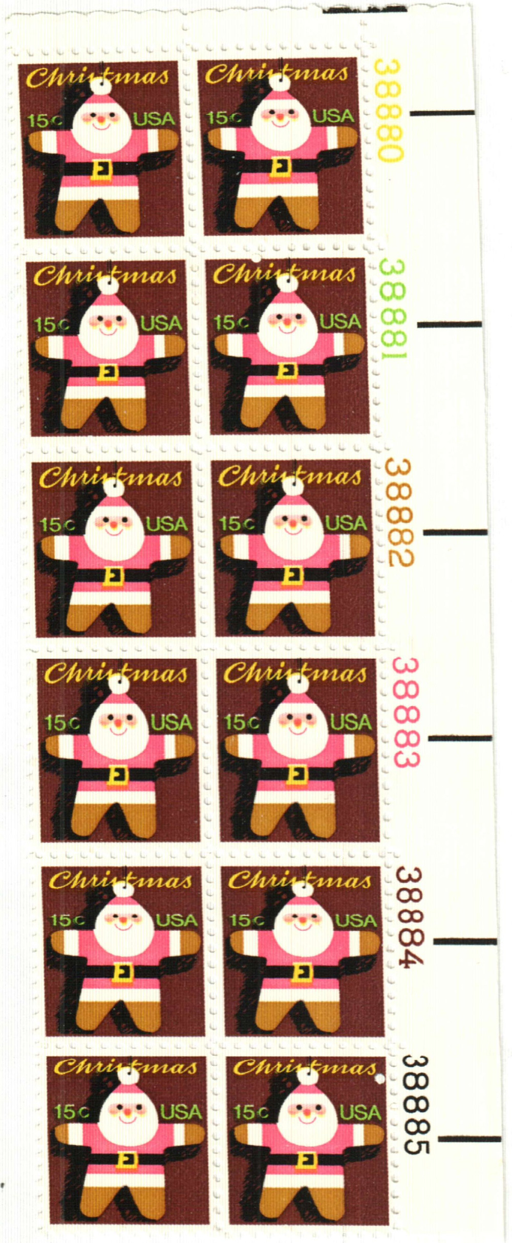 1800 - 1979 15C Santa Ornament - Mystic Stamp Company in Printable Fake Christmas Stamps