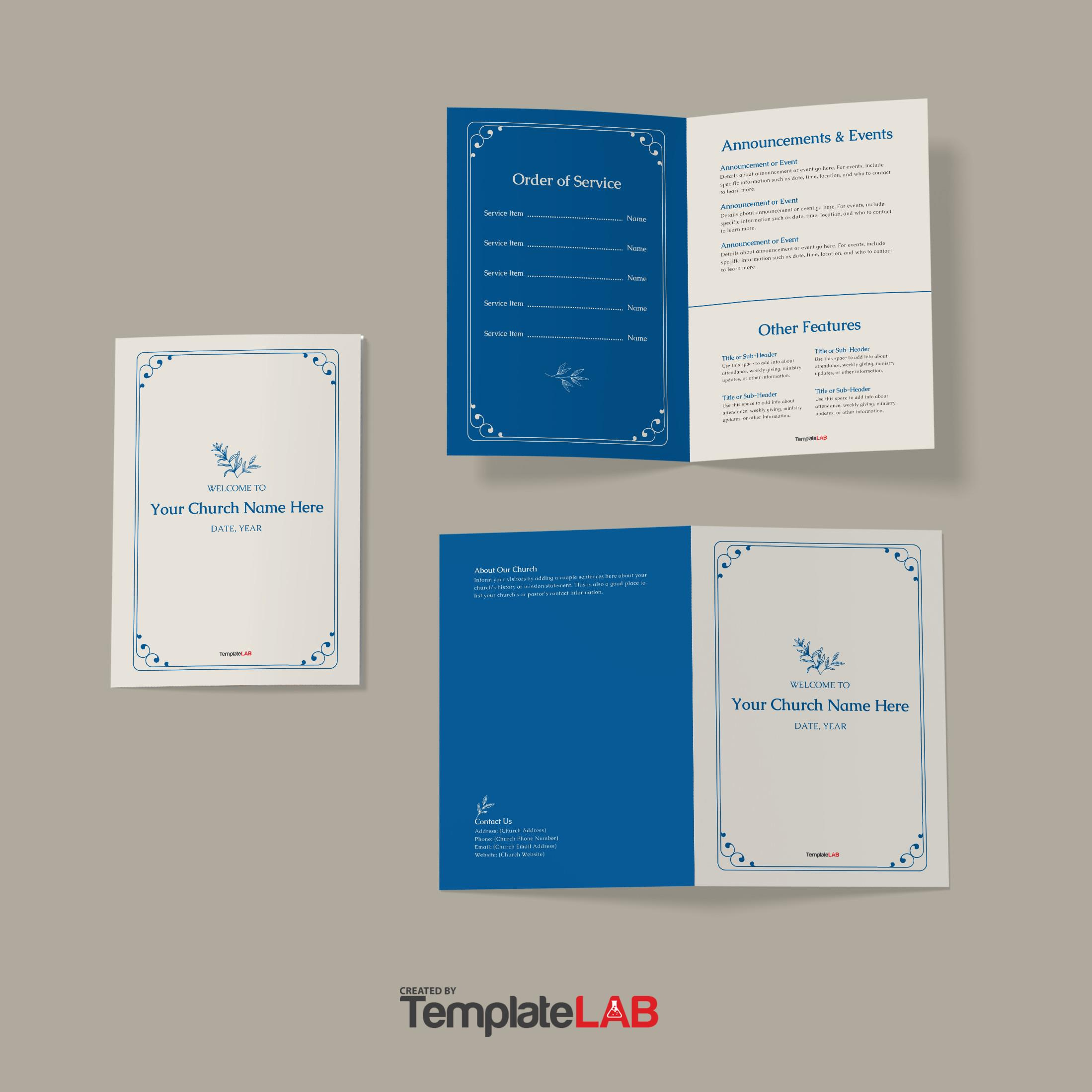 19 Free Church Bulletin Templates (+Church Programs) with Free Printable Church Program Template
