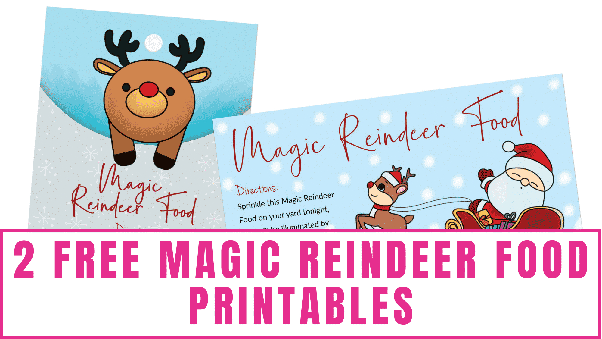 2 Free Magic Reindeer Food Printables regarding Free Printable Reindeer Food Template