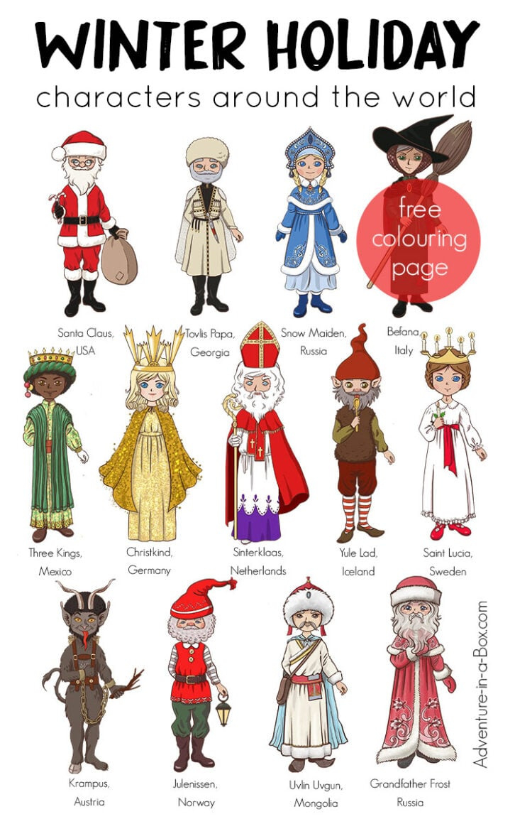 20 Christmas Around The World Colouring Pages pertaining to Christmas Around the World Printable Free