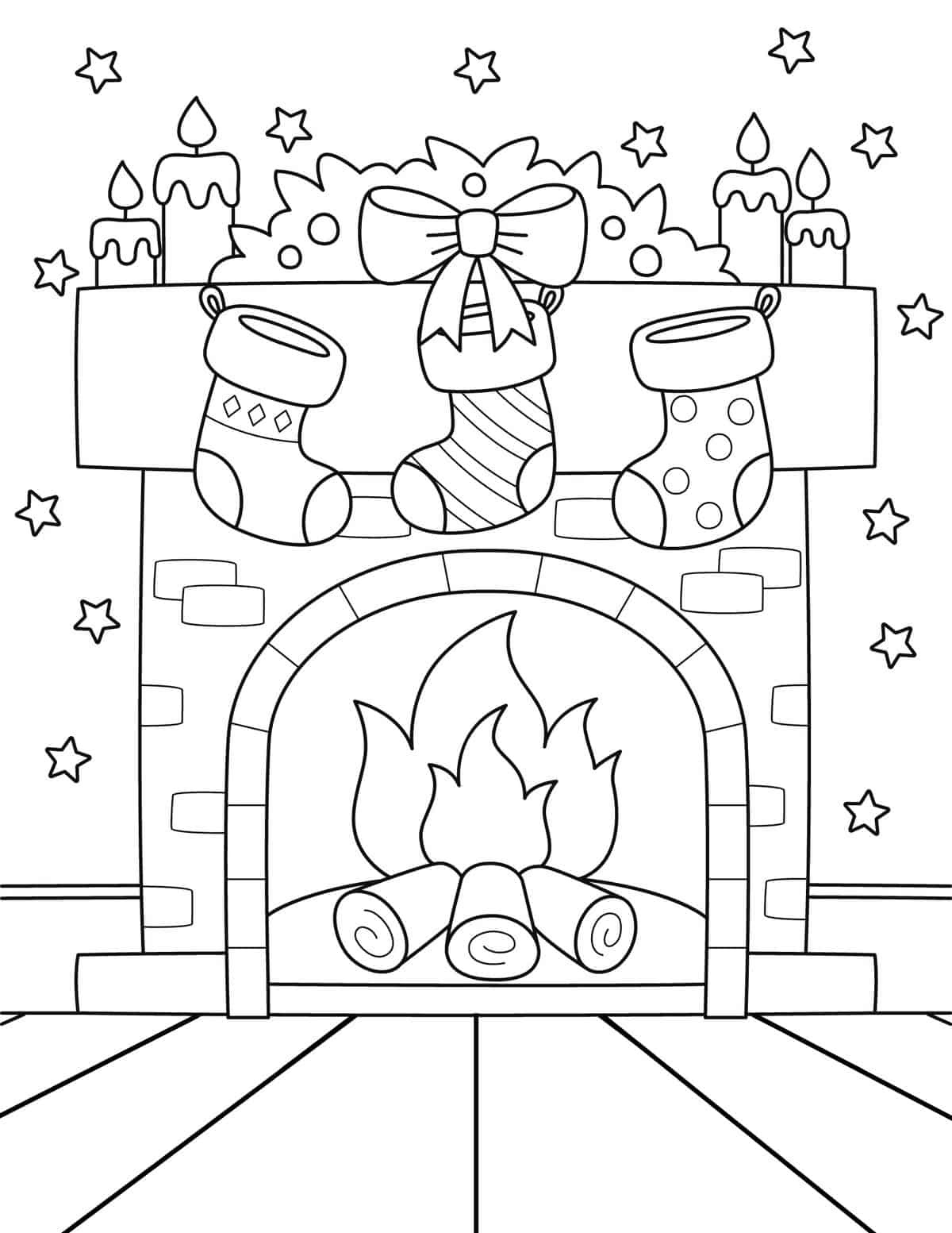 20 Free Printable Christmas Stocking Coloring Pages For Kids regarding Simple Christmas Coloring Pages Printable