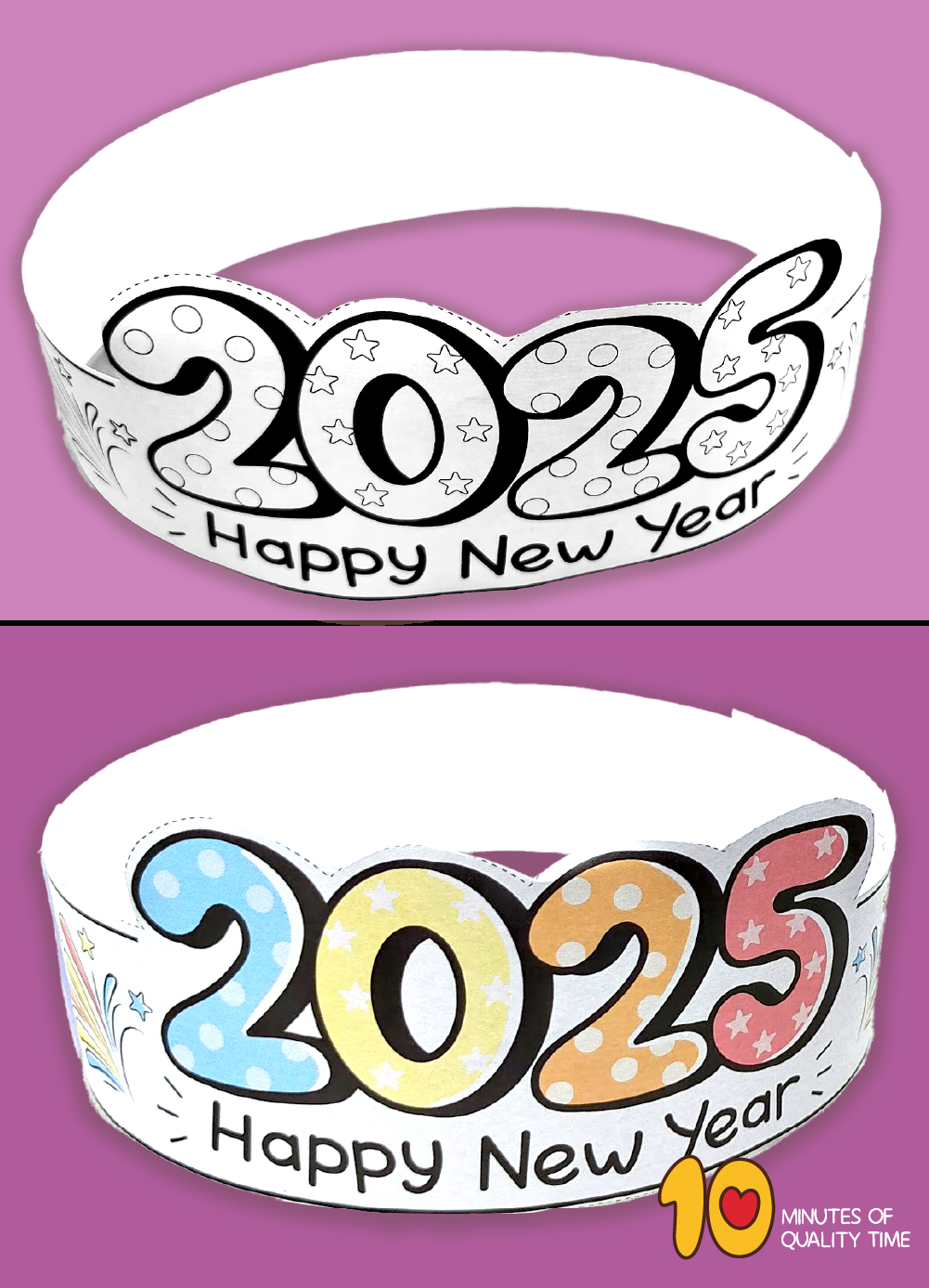 2025 Printable Headband Hat Craft – 10 Minutes Of Quality Time pertaining to New Year Headband Printable