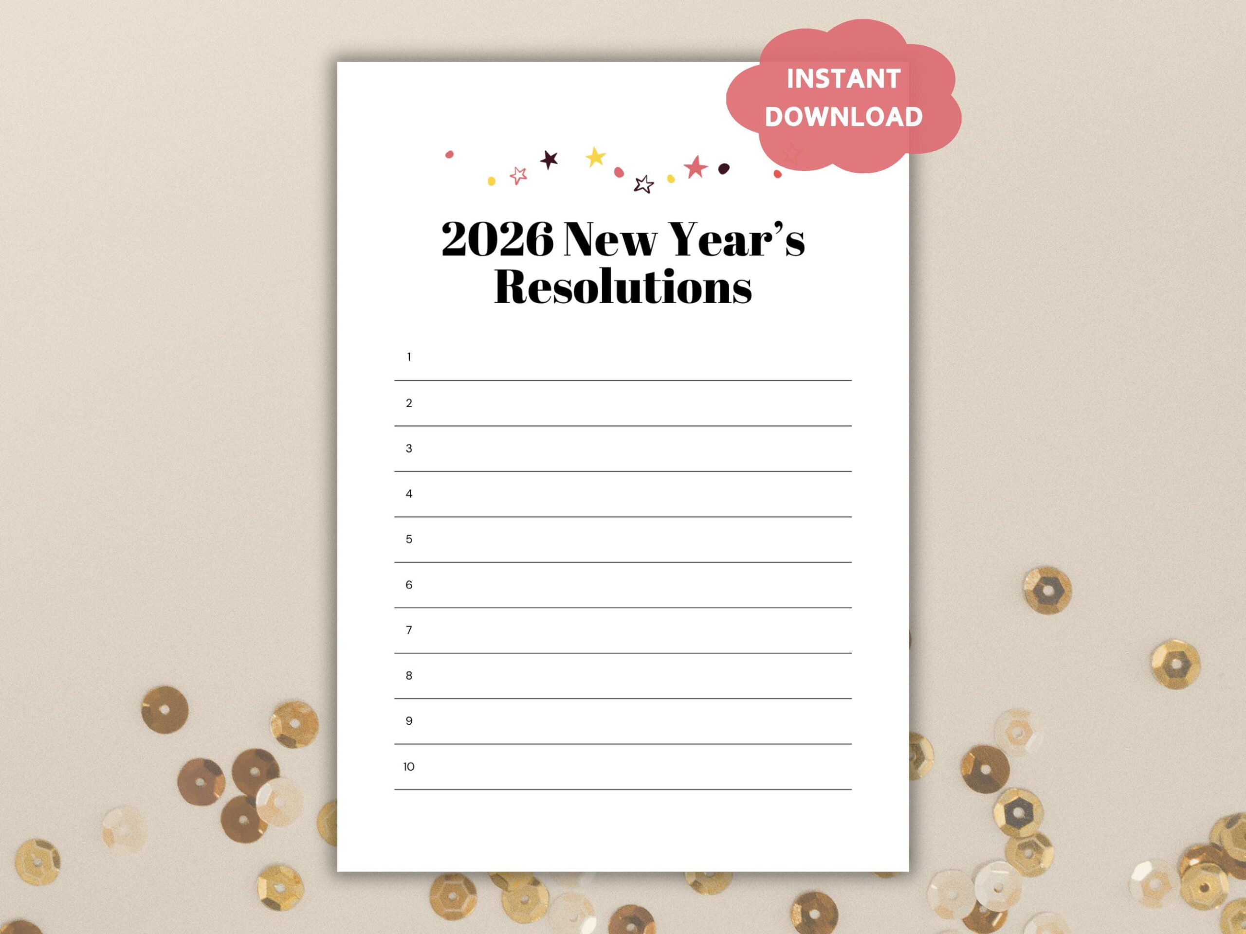 2026 New Year&amp;#039;S Resolution Planner Printable Pdf, New Year Goals pertaining to New Year&amp;#039;S Resolutions Printable 2026