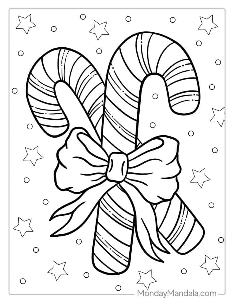 22 Candy Cane Coloring Pages (Free Pdf Printables) intended for Candy Cane Coloring Pages Printable