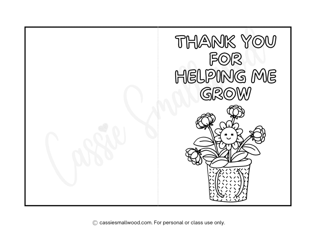 22 Cute Teacher Appreciation Coloring Pages (And Cards!) - Cassie within Thank You Cards Printable Coloring Free