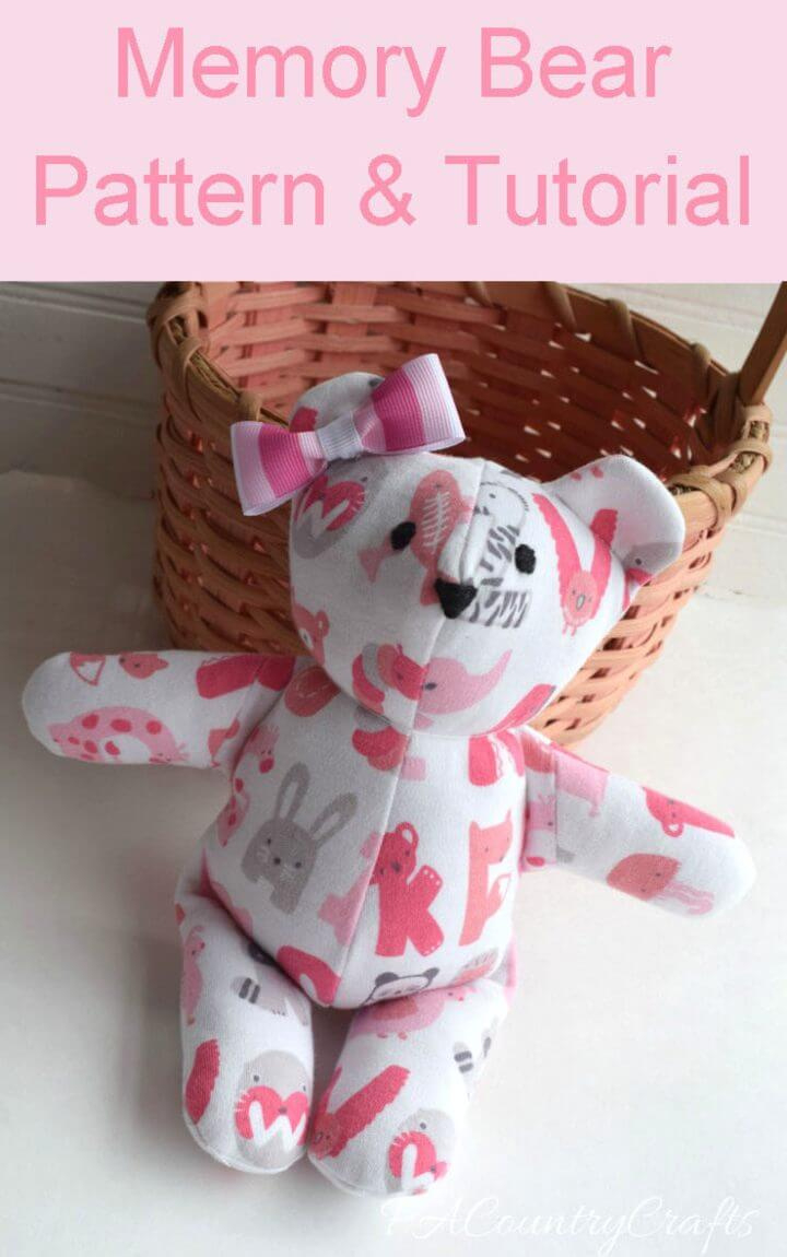 22 Free Teddy Bear Patterns (Pdf Sewing Pattern) with Free Memory Bear Printable Pattern