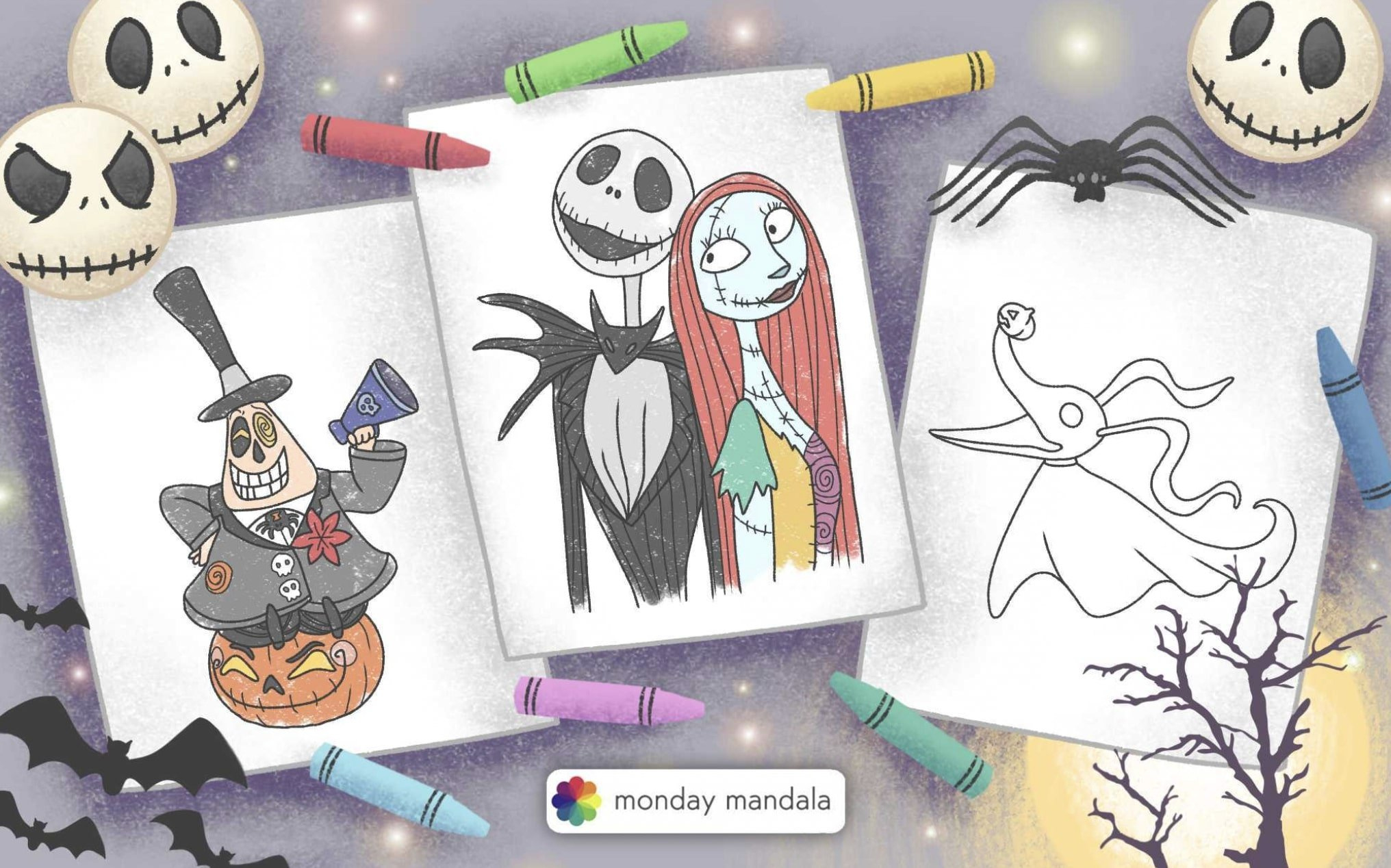 22 Nightmare Before Christmas Coloring Pages (Free Pdfs) for Printable Nightmare Before Christmas Characters