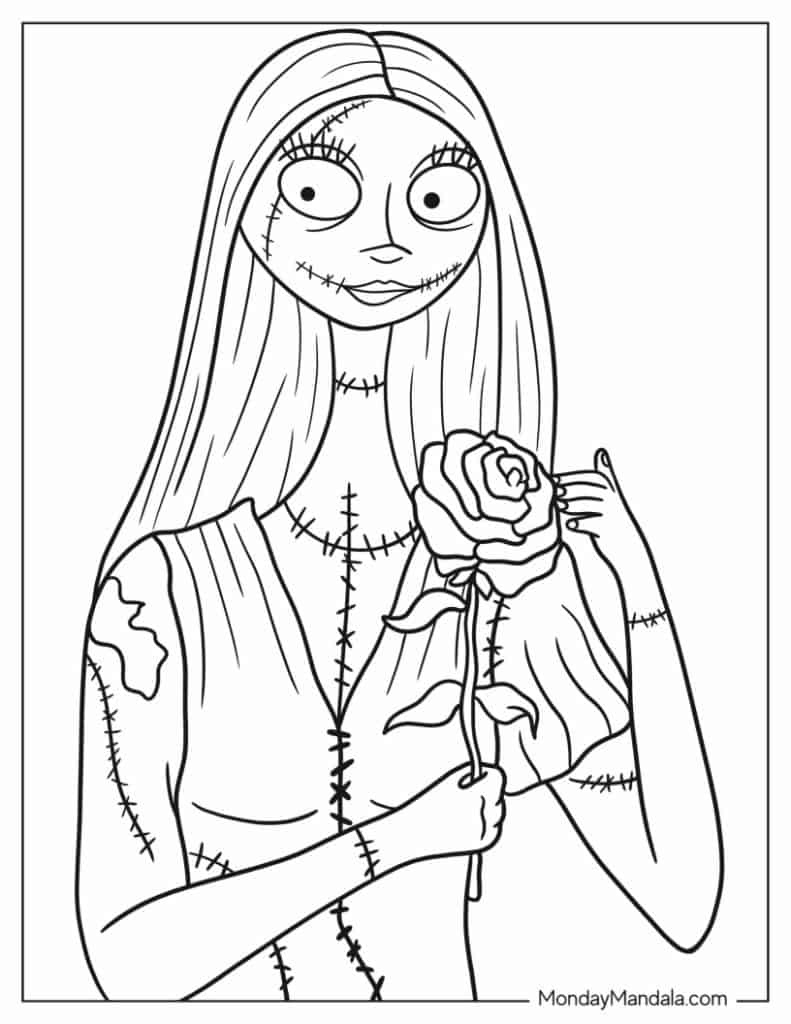 22 Nightmare Before Christmas Coloring Pages (Free Pdfs) in Sally Nightmare Before Christmas Printable
