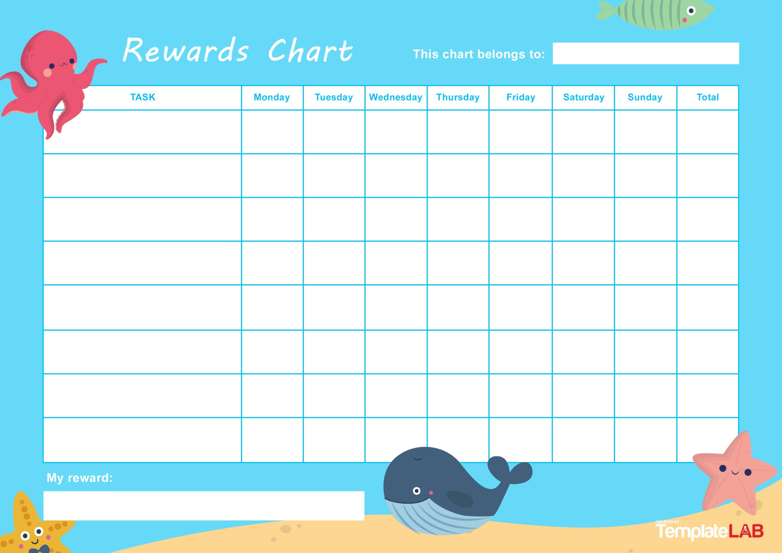 22 Printable Reward Charts For Kids (Pdf, Excel & Word) in Downloadable Free Printable Sticker Chart