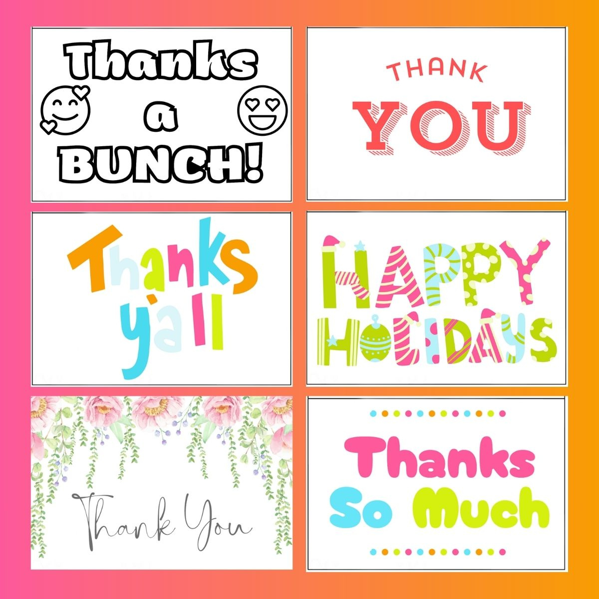 24 Free Printable Thank You Cards | Lamberts Lately inside Thank You Cards Free Printable Kids Design