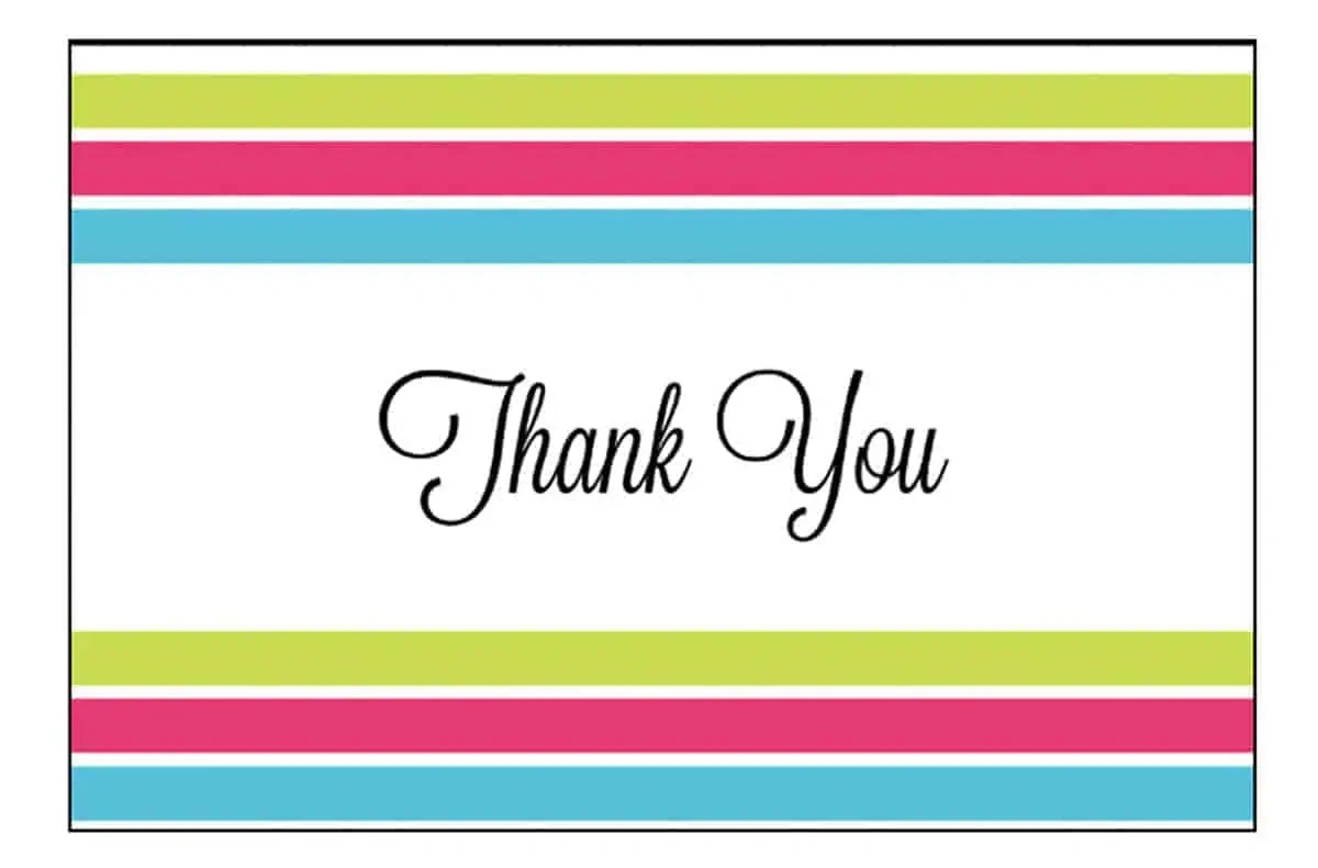 24 Free Printable Thank You Cards | Lamberts Lately regarding Blank Inside Thank You Cards Printable