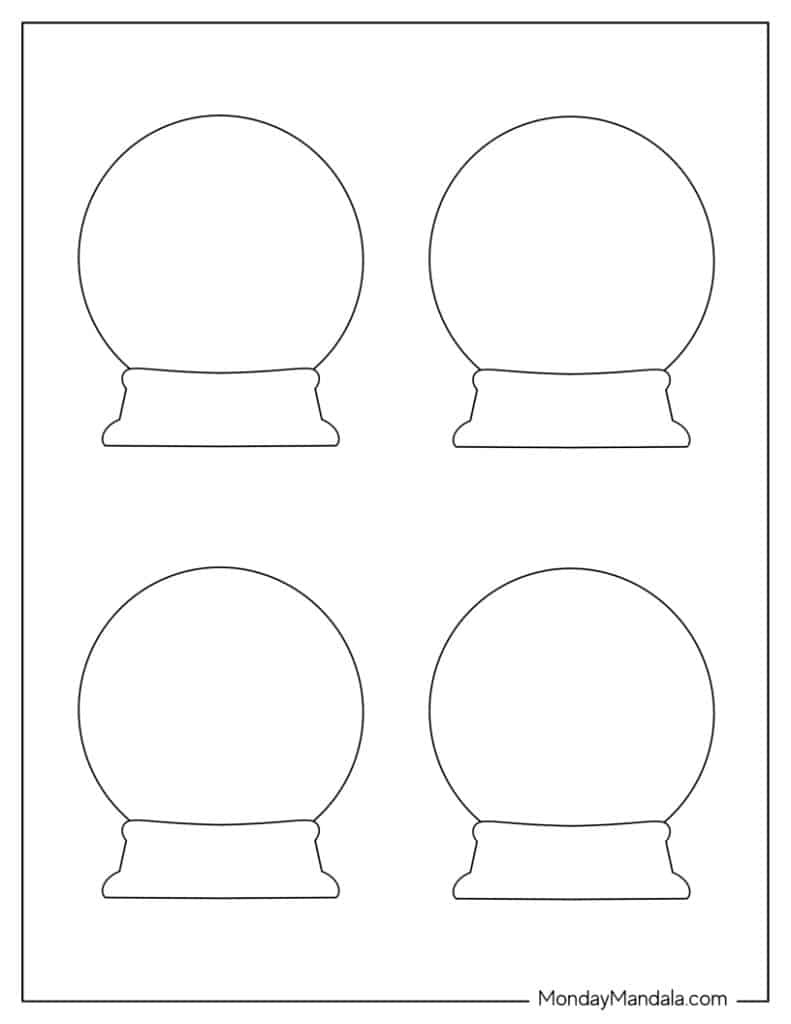 24 Snow Globe Templates (Free Pdf Printables) pertaining to Snow Globe Template Printable