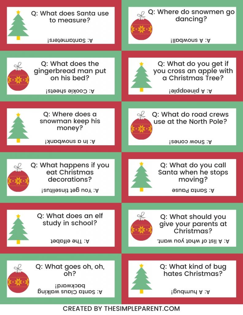 25 Christmas Jokes For Kids (With Free Printable!) - The Simple Parent with regard to Christmas Jokes For Kids Printable