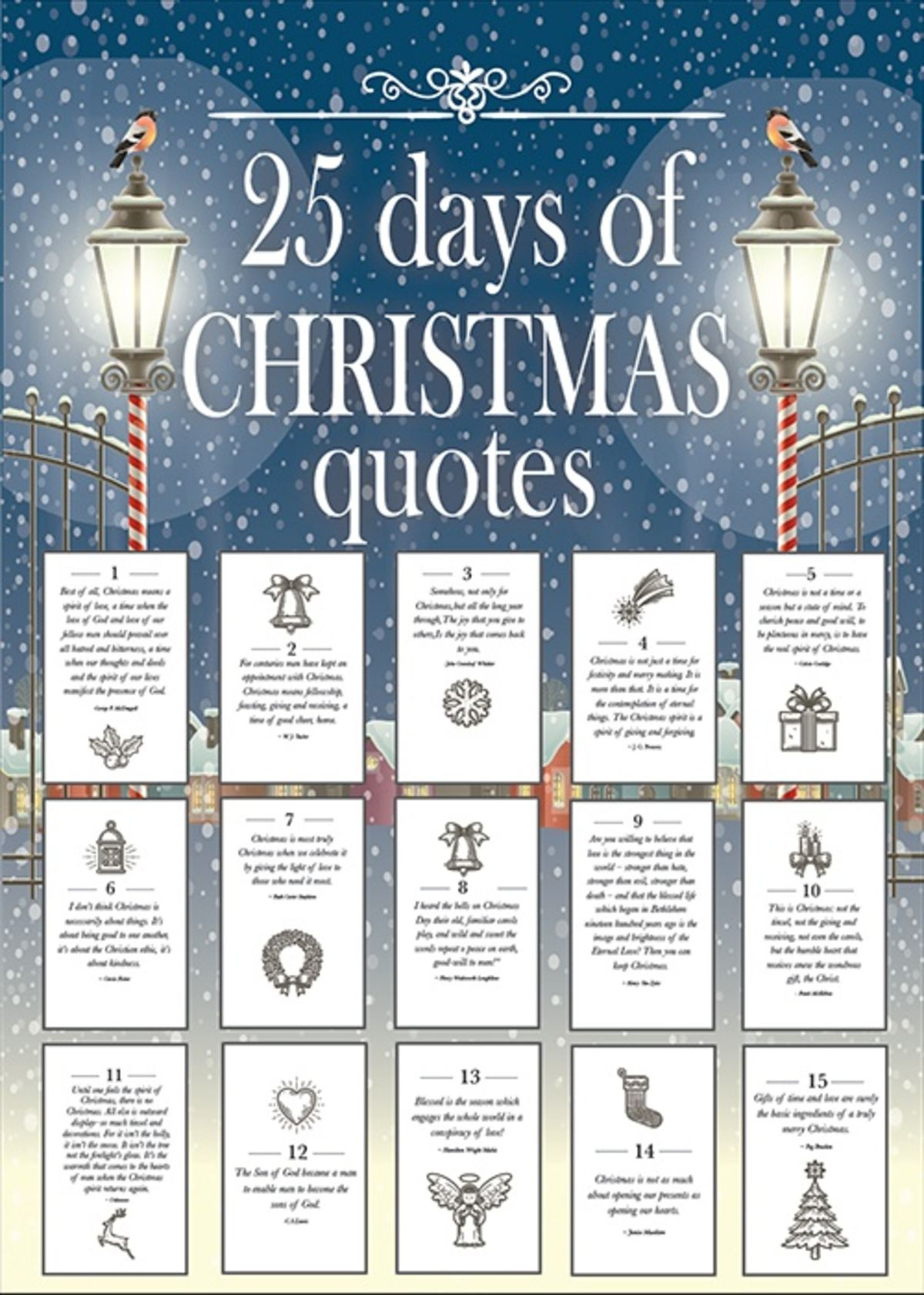 25 Days Of Christmas Quotes - Download Free Printable! | Ibelieve in 25 Days of Christmas Printable