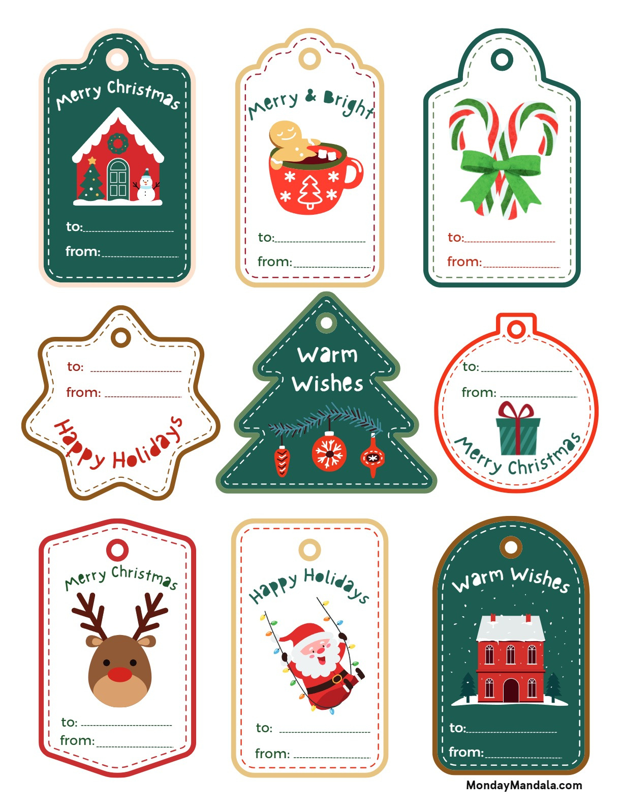 25 Free Printable Christmas Gift Tags | Baking You Happier throughout Free Printable Christmas Tags For Gifts