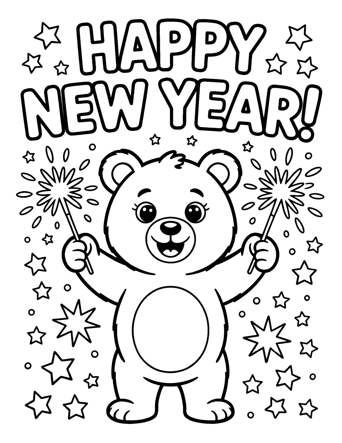 25 Free Printable New Year Coloring Pages For 2026 - Prudent Penny within Happy New Year Color Pages Free Printables
