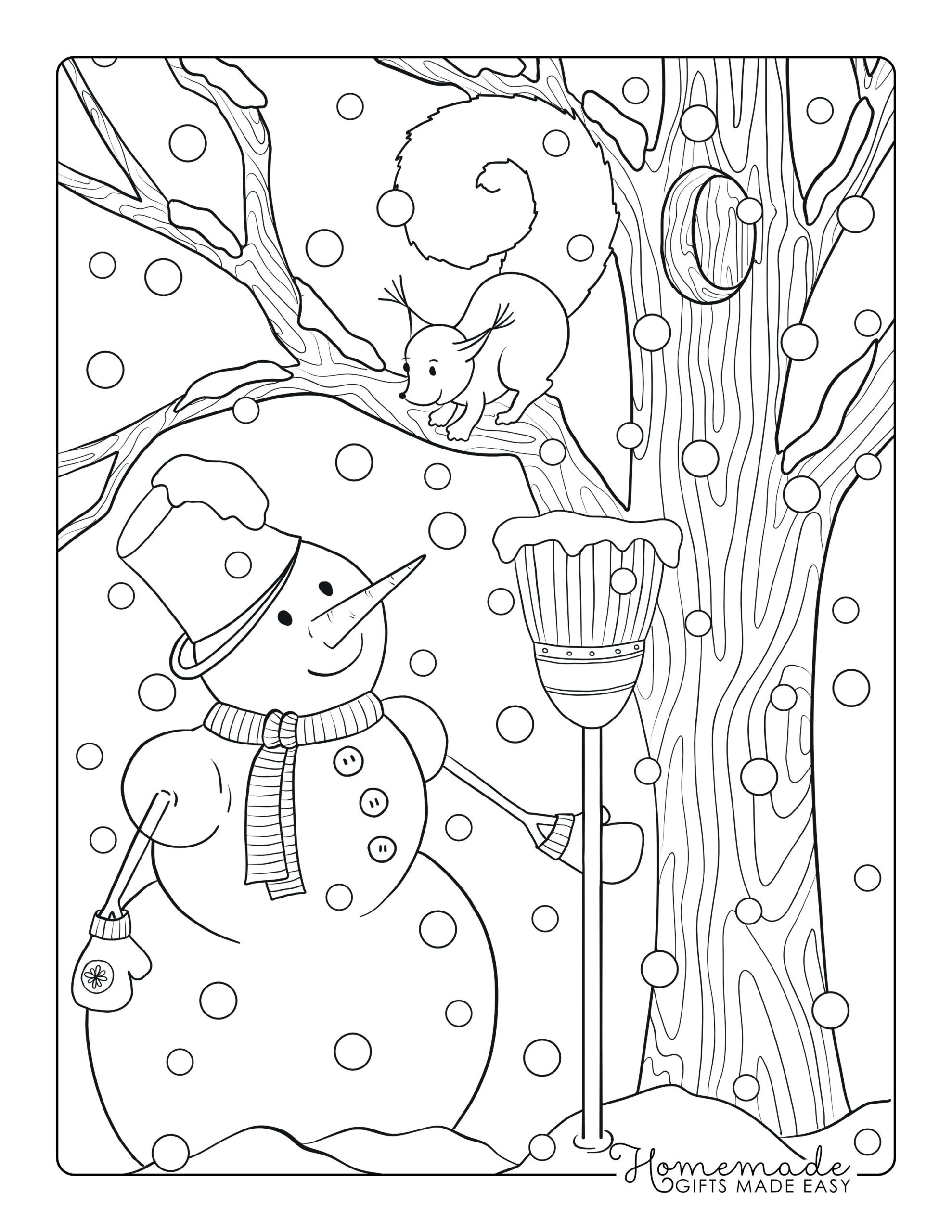25 Printable Snowman Coloring Pages Anyone Can Enjoy - Happier Human in Free Printable Snowman Coloring Pages For Adults