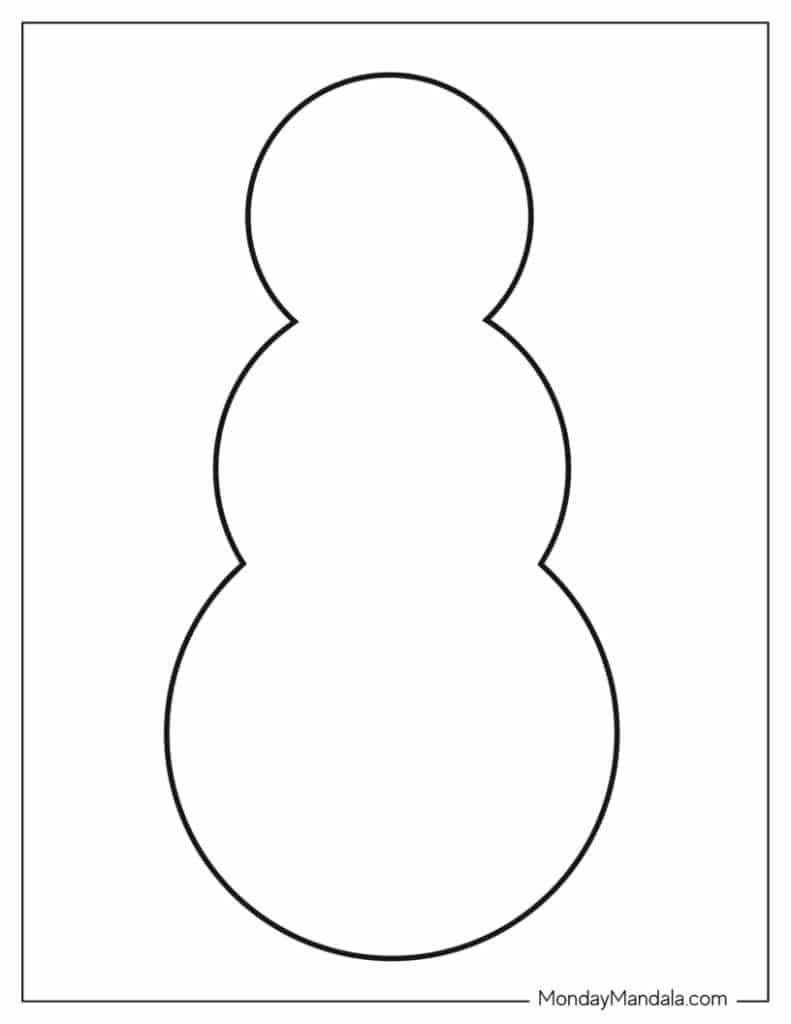 26 Snowman Templates (Free Pdf Printables) pertaining to Printable Snowman Outline