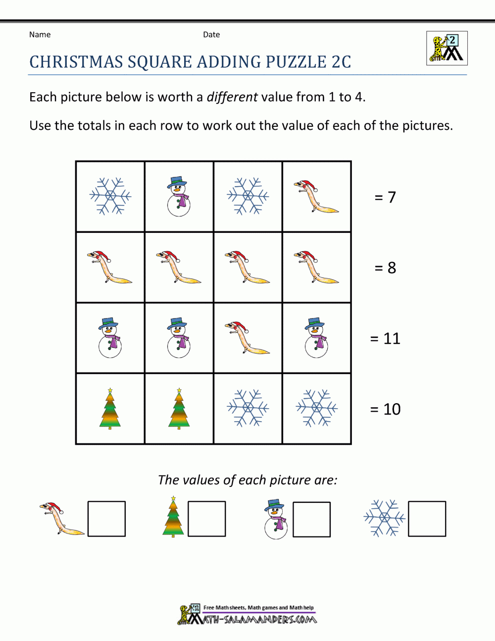 2Nd Grade Christmas Math Worksheets with regard to Christmas Worksheets For 2Nd Grade