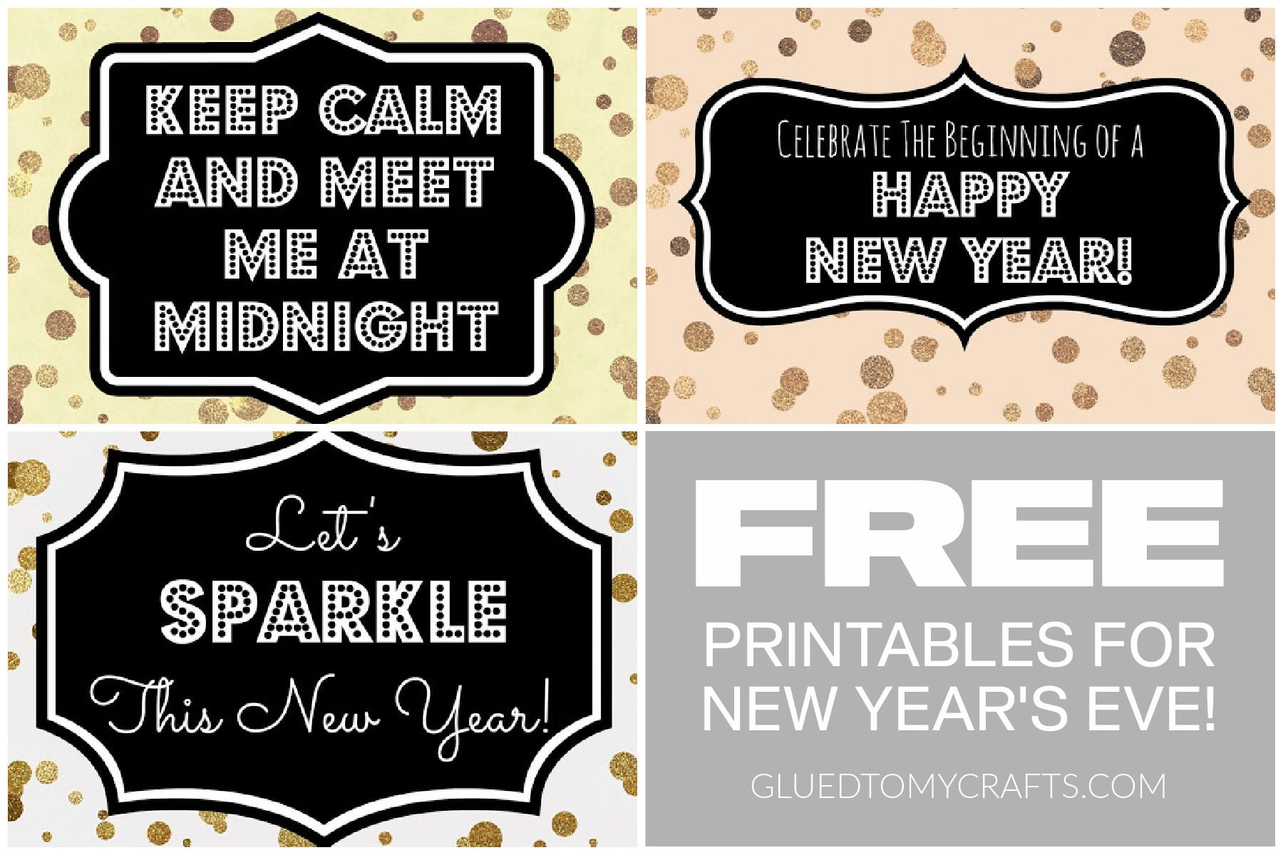 3 Free New Year'S Eve Confetti Printables inside New Year Printable Decorations