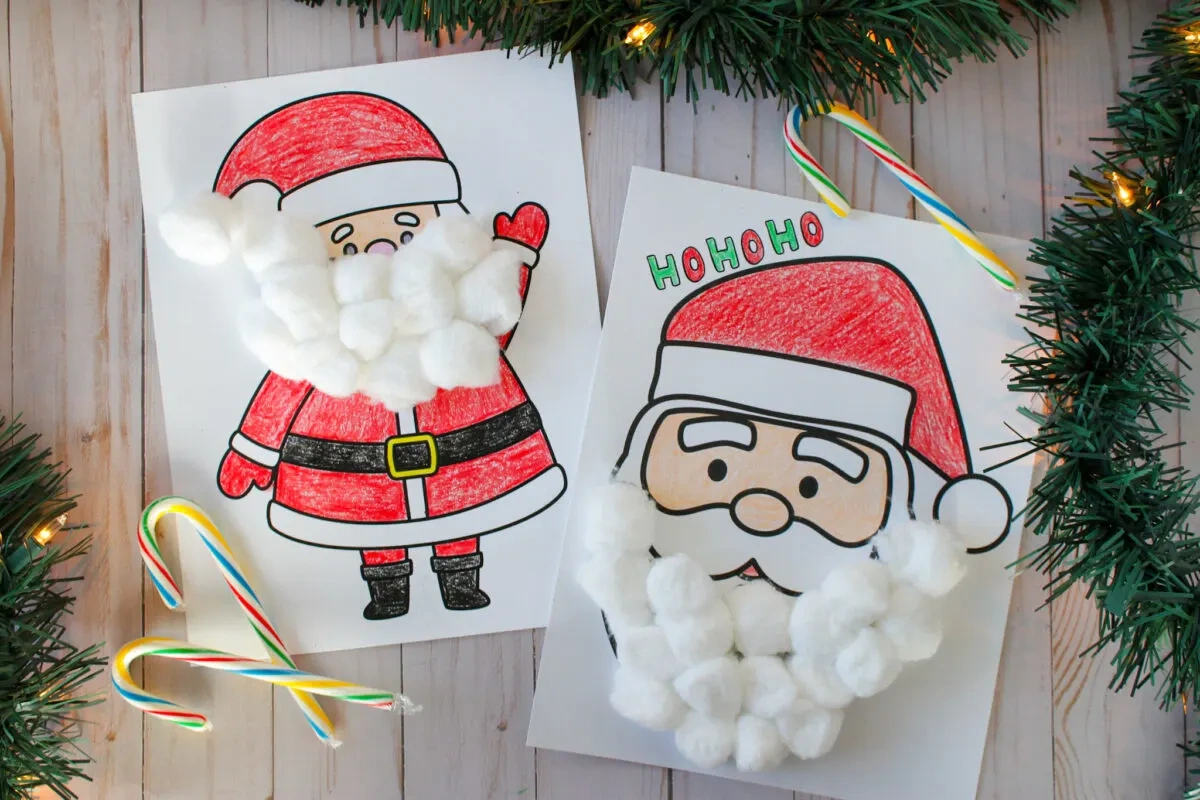 3 Free Printable Santa Crafts Kids Will Love intended for Santa Beard Craft Printable