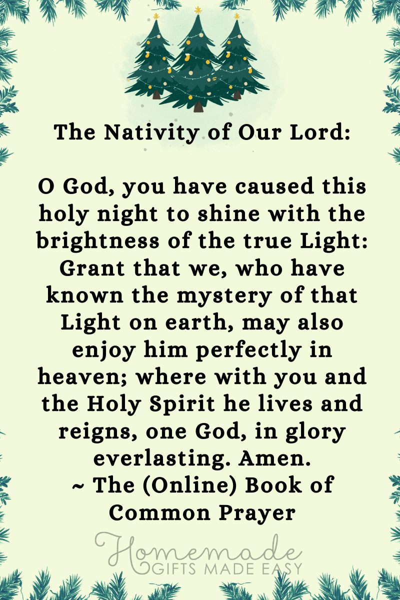 30+ Best Christmas Prayers &amp;amp; Blessings For Family And Friends for A Christmas Prayer Poem Printable
