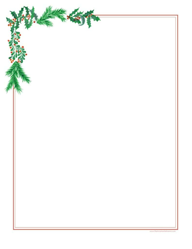 30+ Free Printable Christmas Border Printable Templates - The regarding Free Christmas Stationery Printable