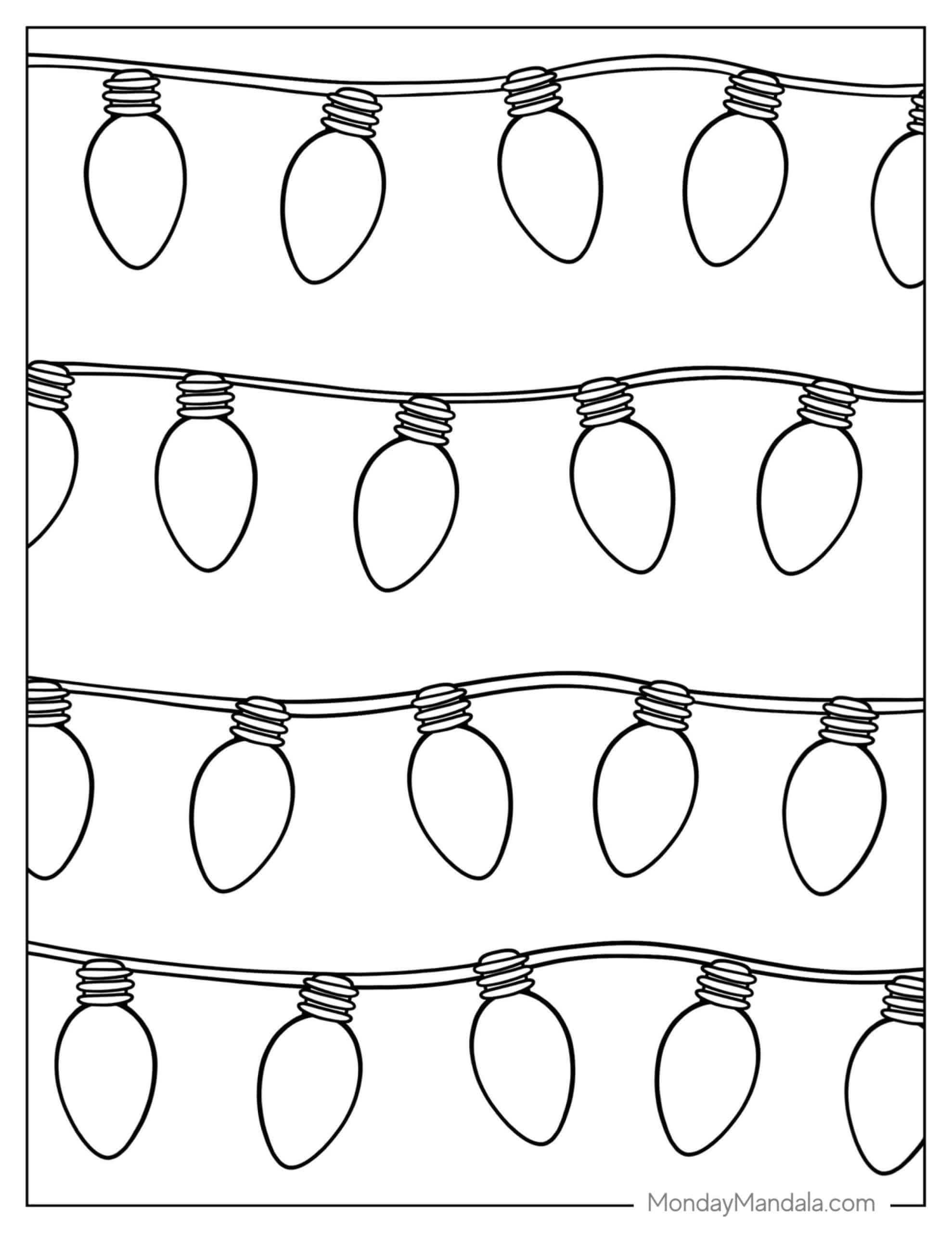 31 Christmas Lights Coloring Pages (Free Pdf Printables) within Christmas Lights Coloring Printable