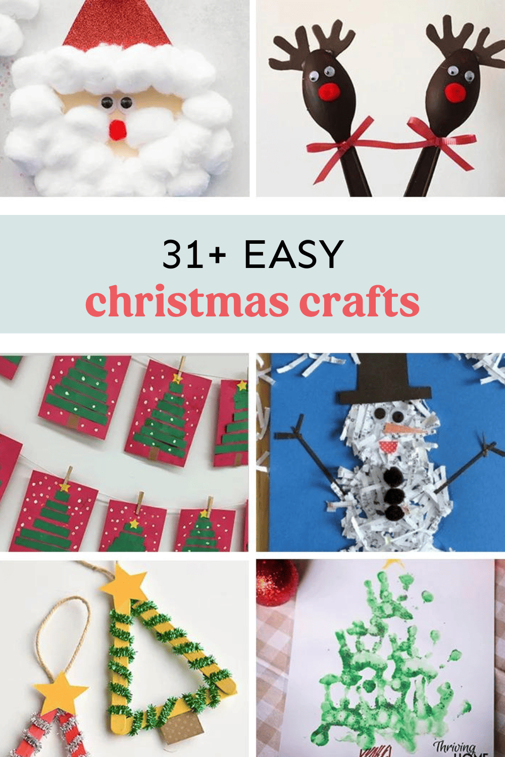 31+ Easy Christmas Crafts For Kids - Thriving Home within Christmas Crafts For Toddlers Age 3 4 Printable