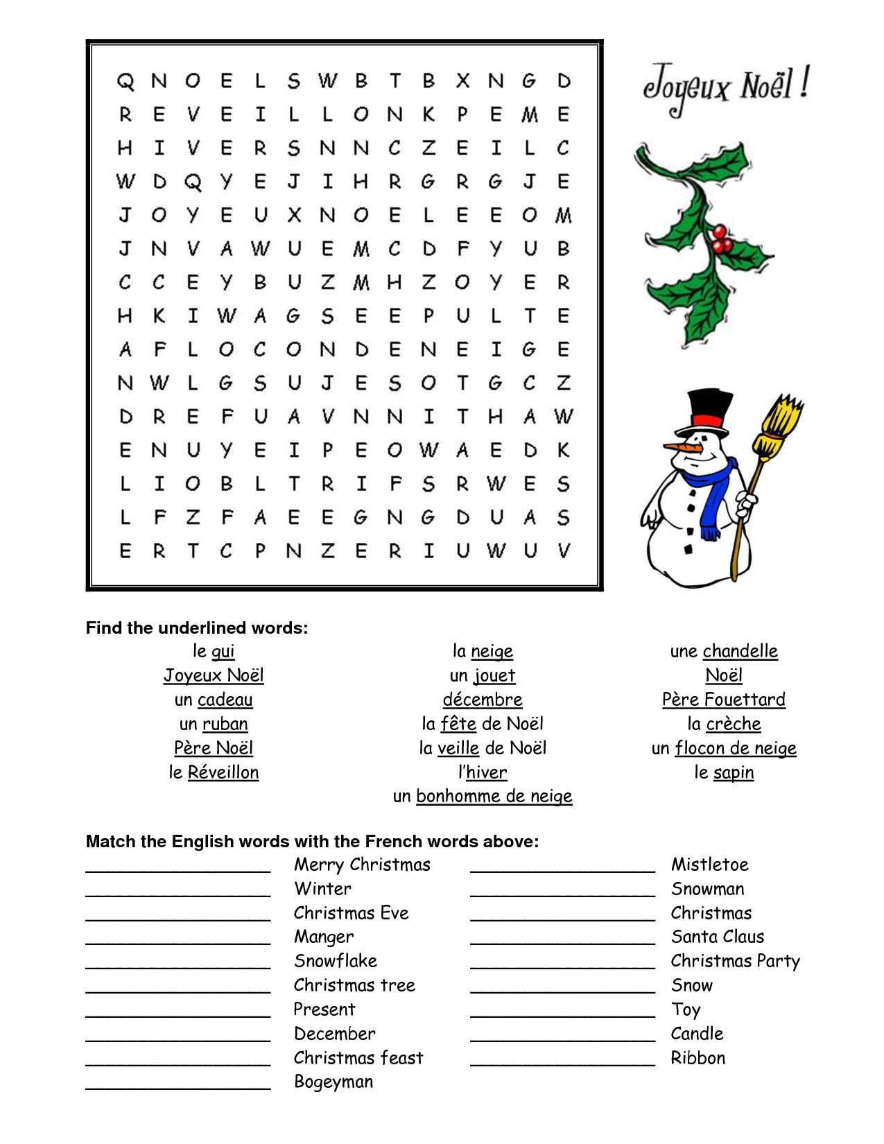 37 French - Christmas Ideas | French Christmas, Teaching French inside French Christmas Worksheets