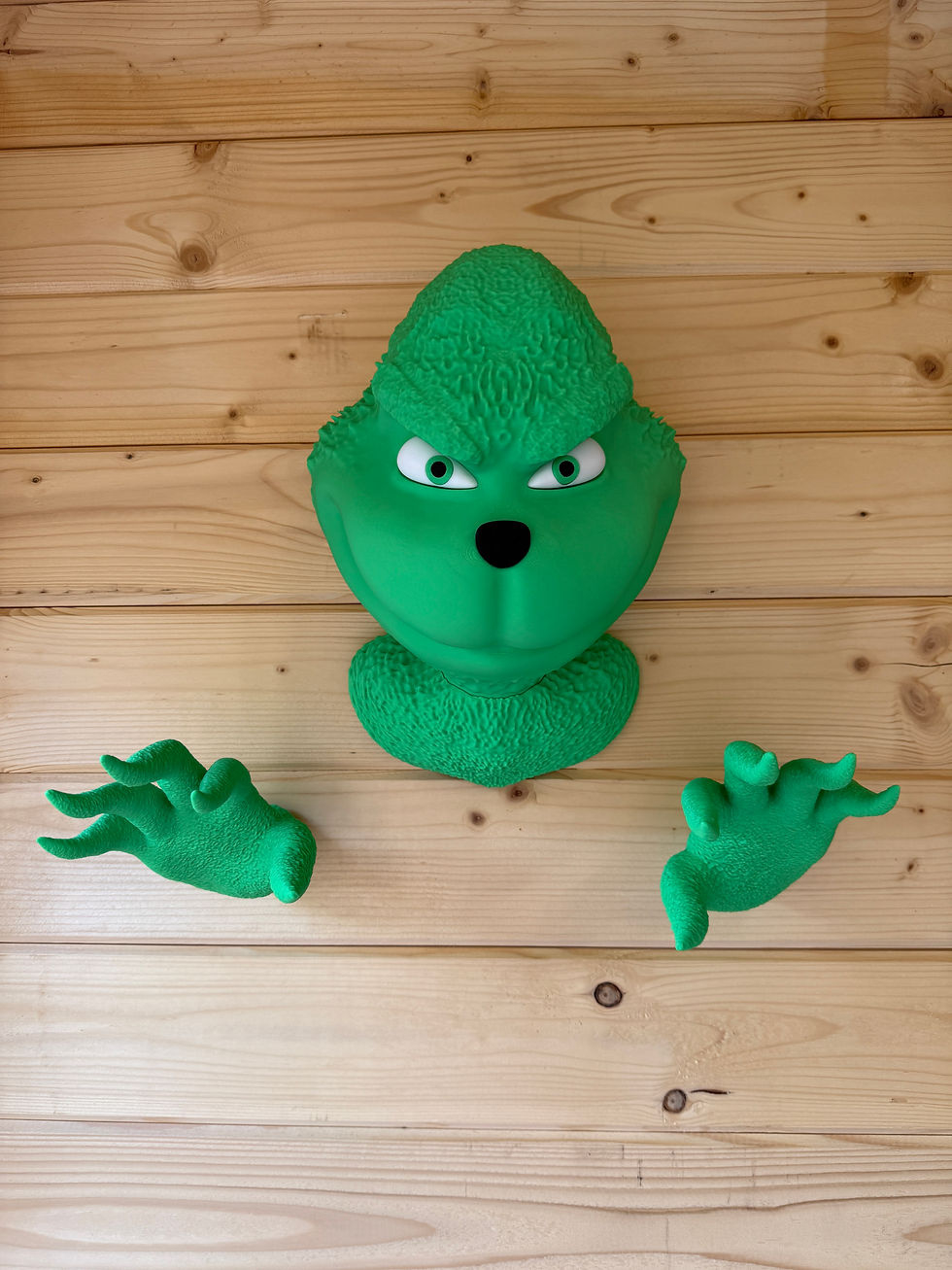 3D Printed Grinch Head & Hands | The Foxy Gift Co pertaining to 3D Printable Grinch Face