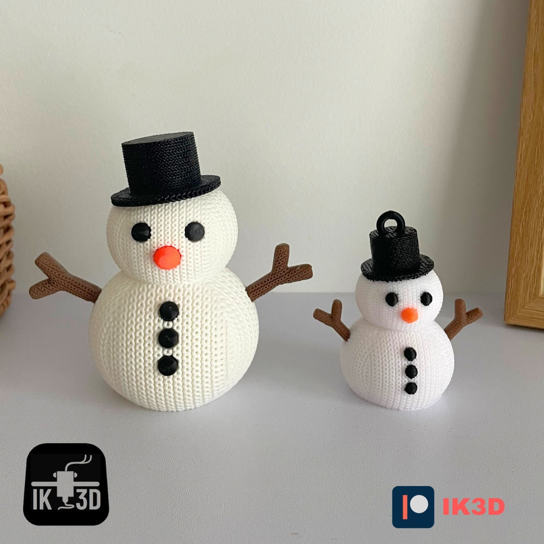 3D Printing Stl Files Christmas, Knitted Snowman Ornament Tree within 3D Printable Snowman