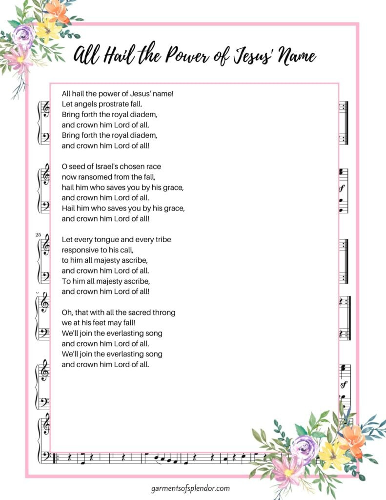 40 Beautiful Easter Hymns (With Free Printable Lyrics) - with regard to Hallelujah Easter Version Lyrics Printable