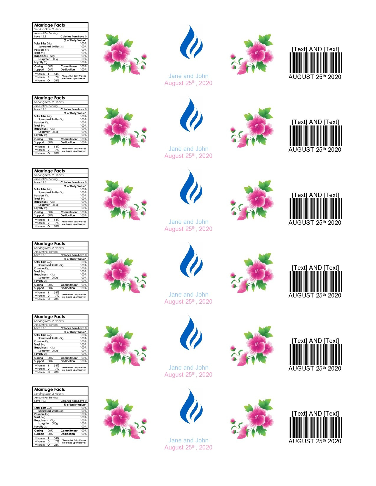 40 Editable Water Bottle Label Templates (100% Free) intended for Free Printable Bottle Labels Template