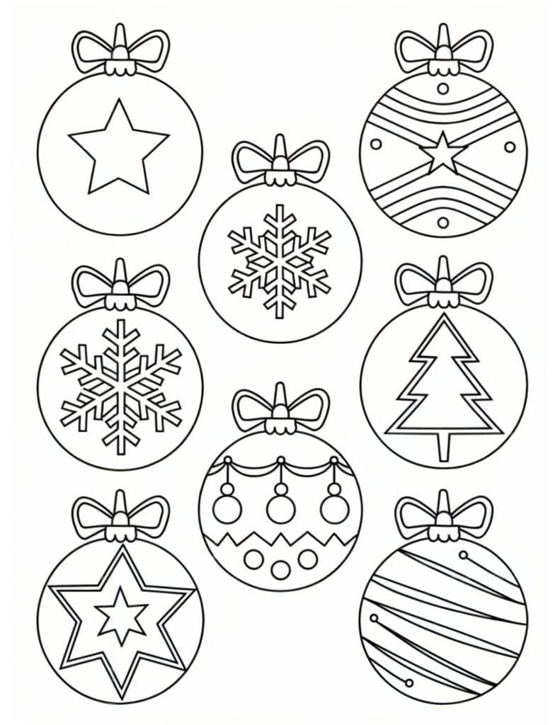 40 Free Printable Christmas Ornament Coloring Pages For Kids regarding Printable Small Christmas Ornaments