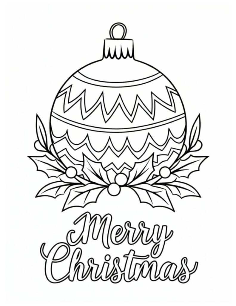 40 Free Printable Christmas Ornament Coloring Pages For Kids within Ornament Ball Coloring Printable