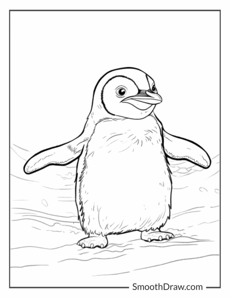 40 Penguin Coloring Pages - Smooth Draw for Penguin Coloring Pages Printable