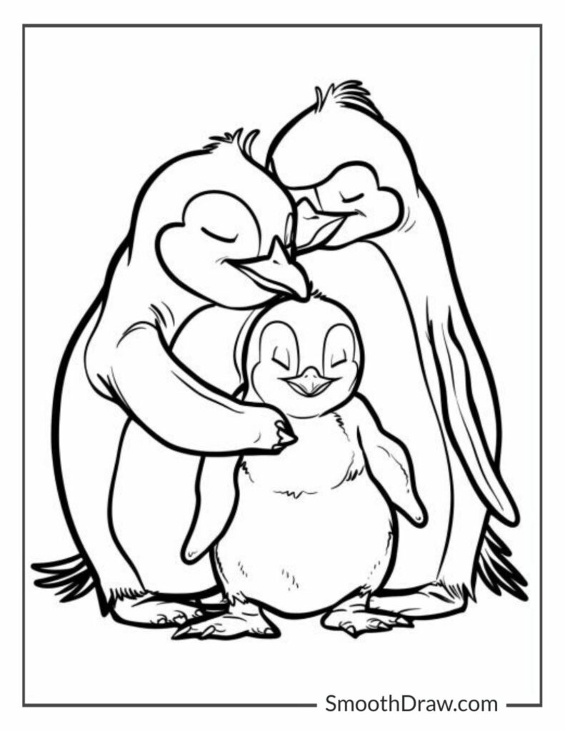 40 Penguin Coloring Pages - Smooth Draw for Penguin Coloring Pages Printable