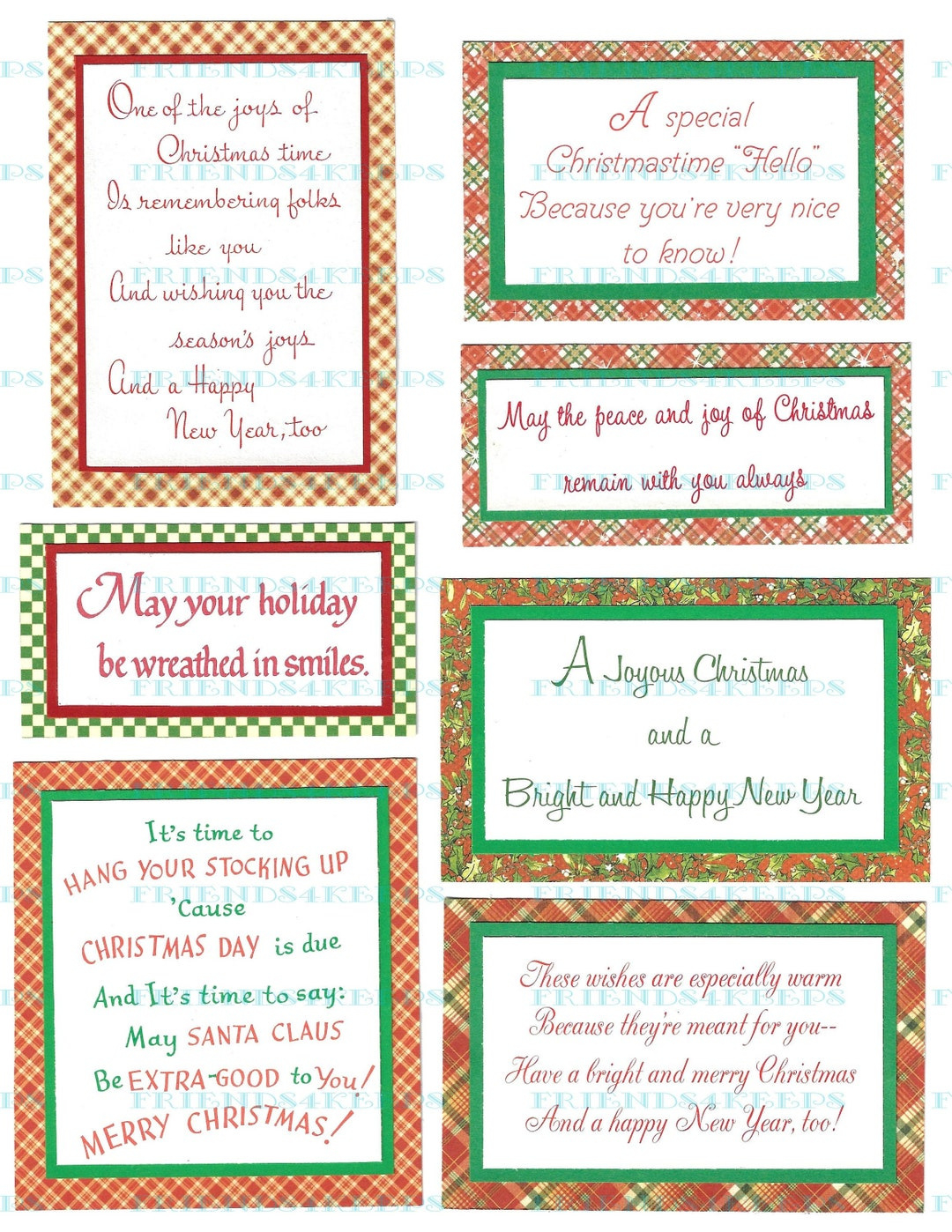 40 Printable Christmas Greetings / Verses From Vintage Xmas Cards inside Printable Christmas Card Verses