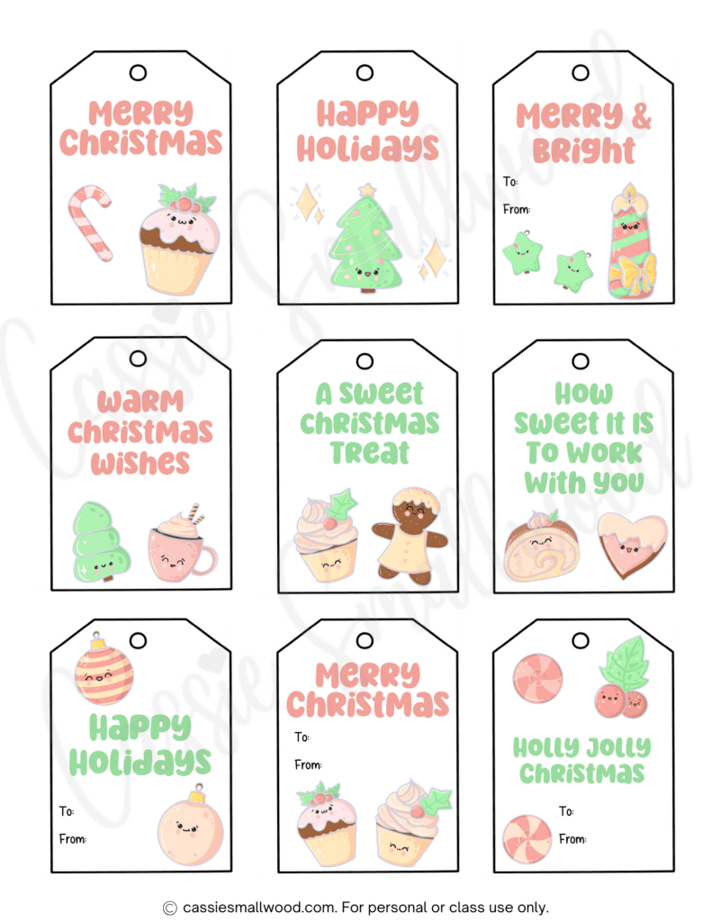 400+ Cutest Printable Christmas Tags (Free Pdf) - Cassie Smallwood intended for Cute Printable Christmas Tags