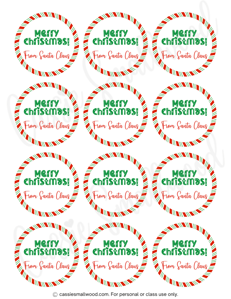 400+ Cutest Printable Christmas Tags (Free Pdf) - Cassie Smallwood intended for Free Printable Christmas Tags Editable Word