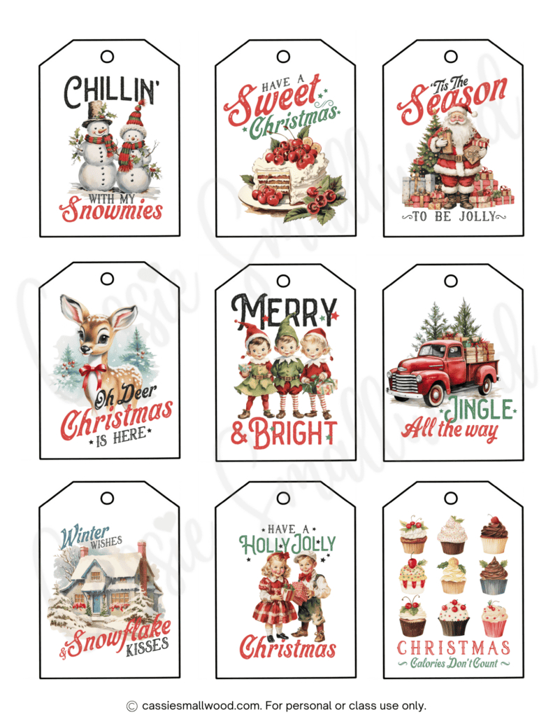 400+ Cutest Printable Christmas Tags (Free Pdf) - Cassie Smallwood within Christmas Present Tags Free Printable