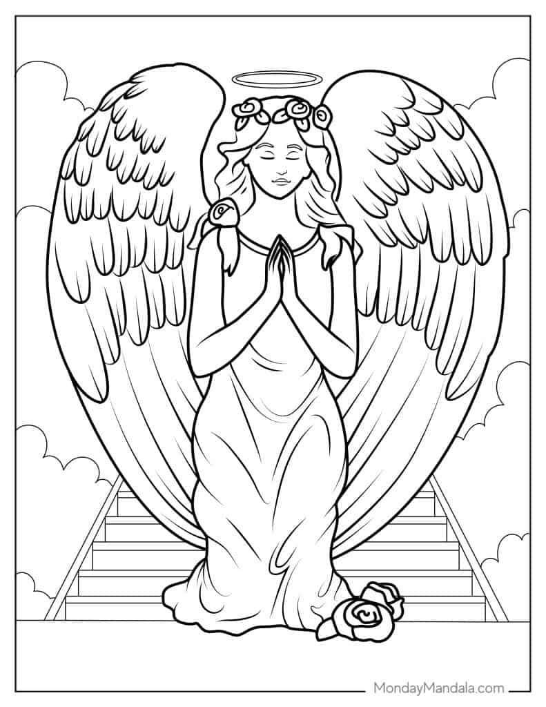 42 Angel Coloring Pages (Free Pdf Printables) in Angel Coloring Pages Printable