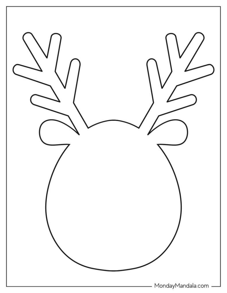 42 Reindeer Templates (Free Pdf Printables) pertaining to Reindeer Head Printable