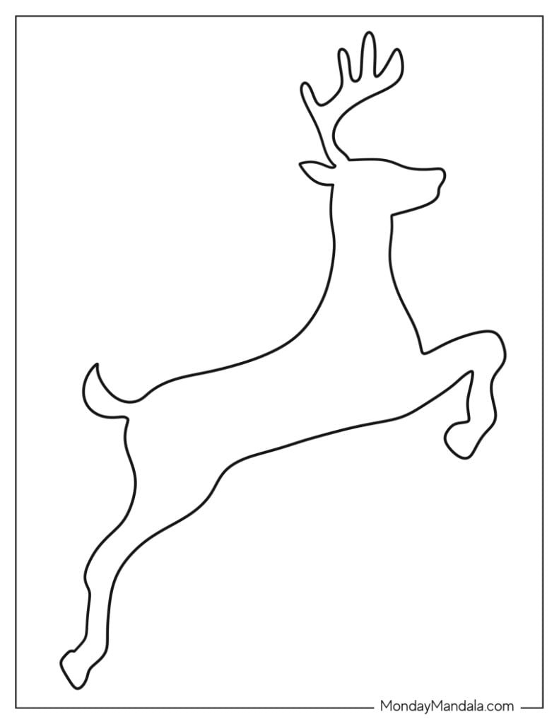 42 Reindeer Templates (Free Pdf Printables) regarding Reindeer Stencil Printable